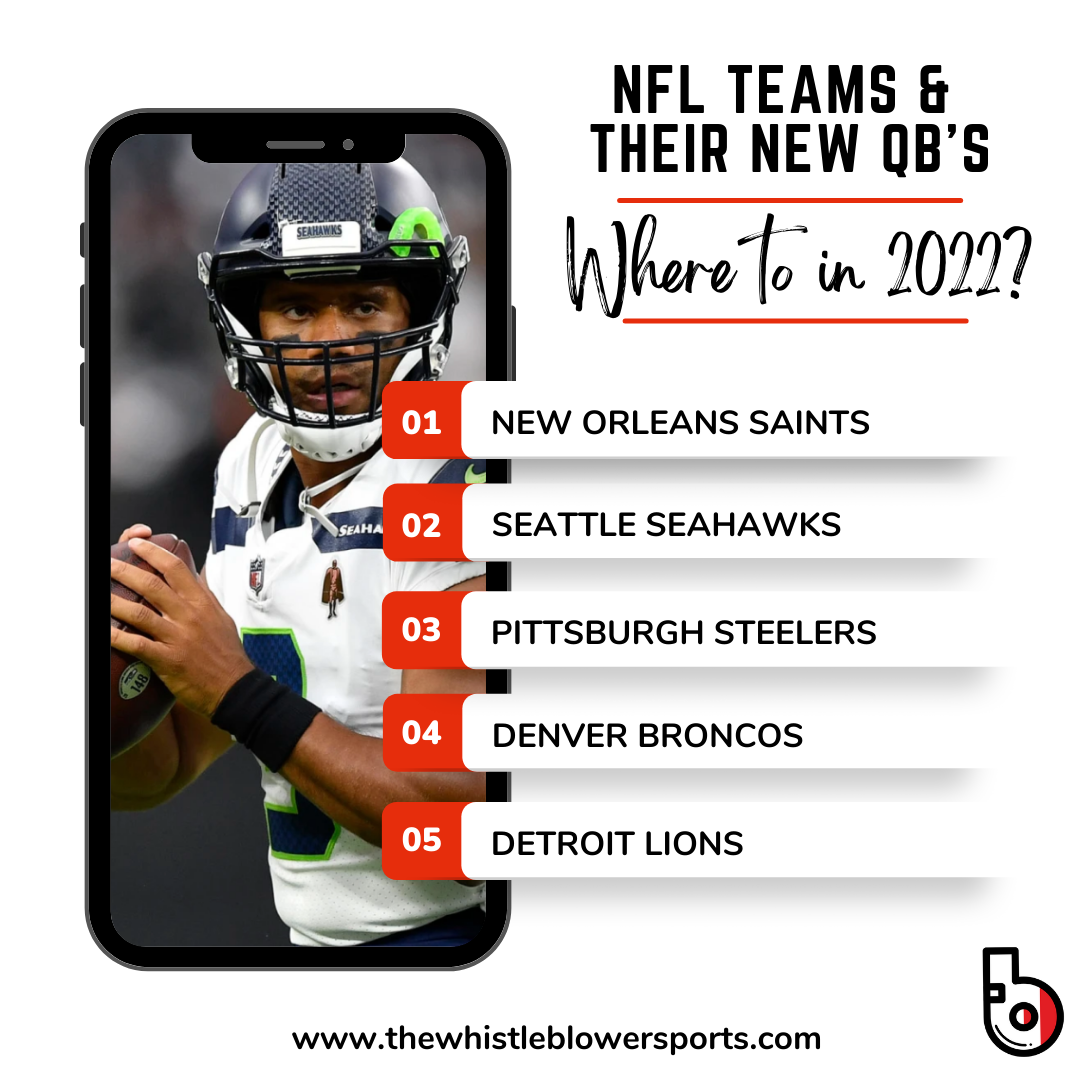 Where to in '22 NFL Teams & Their New QB's The Whistleblower Sports